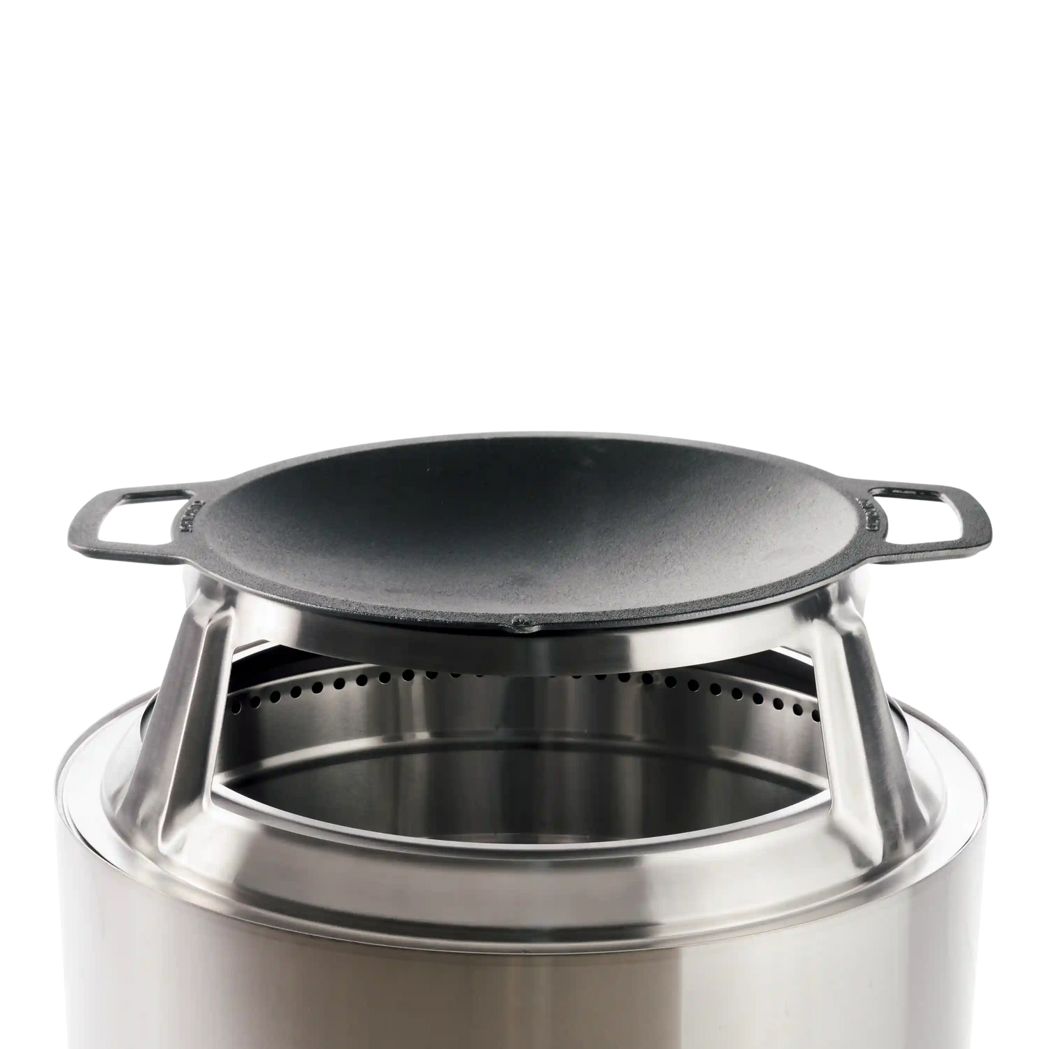 30" Fire Pit Cast Iron Wok Top + Hub