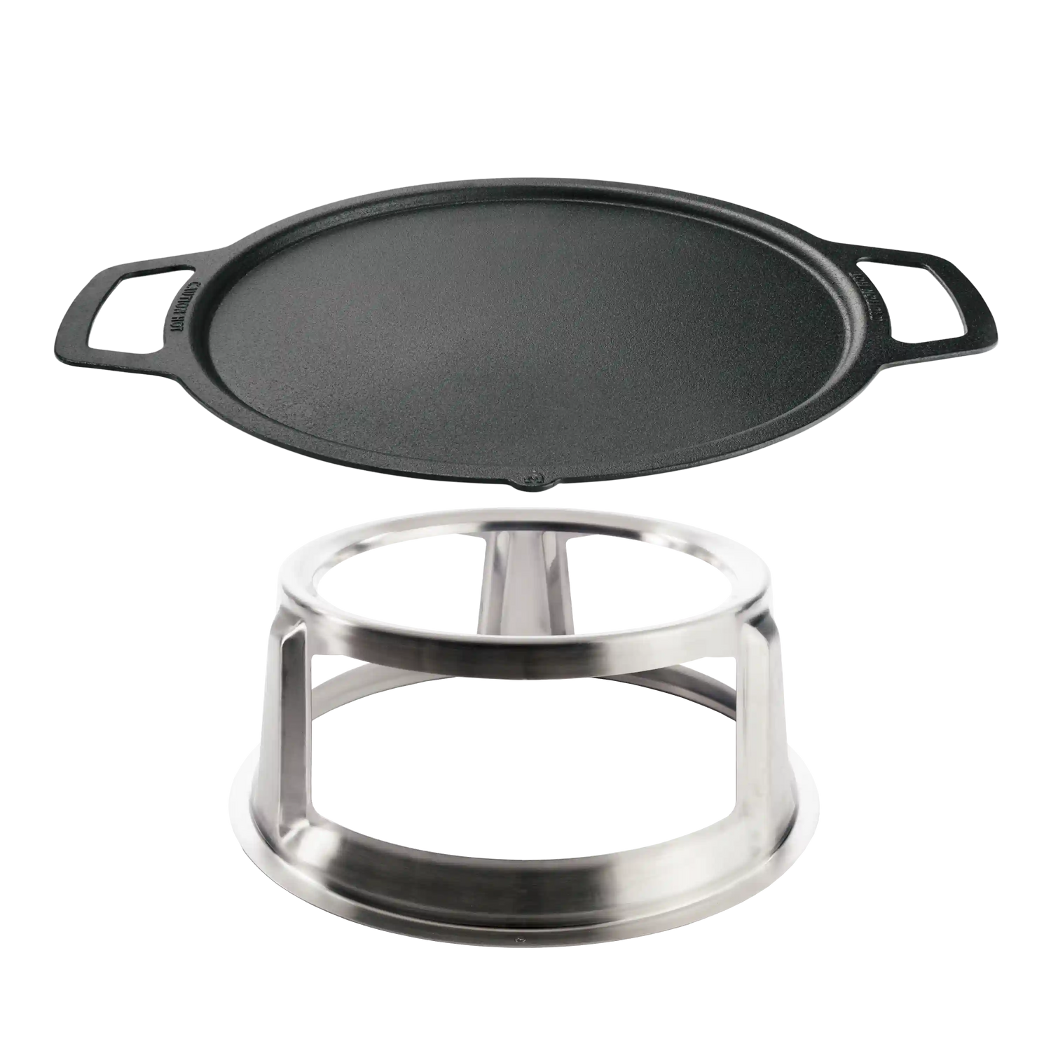 19.5" Fire Pit Cast Iron Griddle Top + Hub