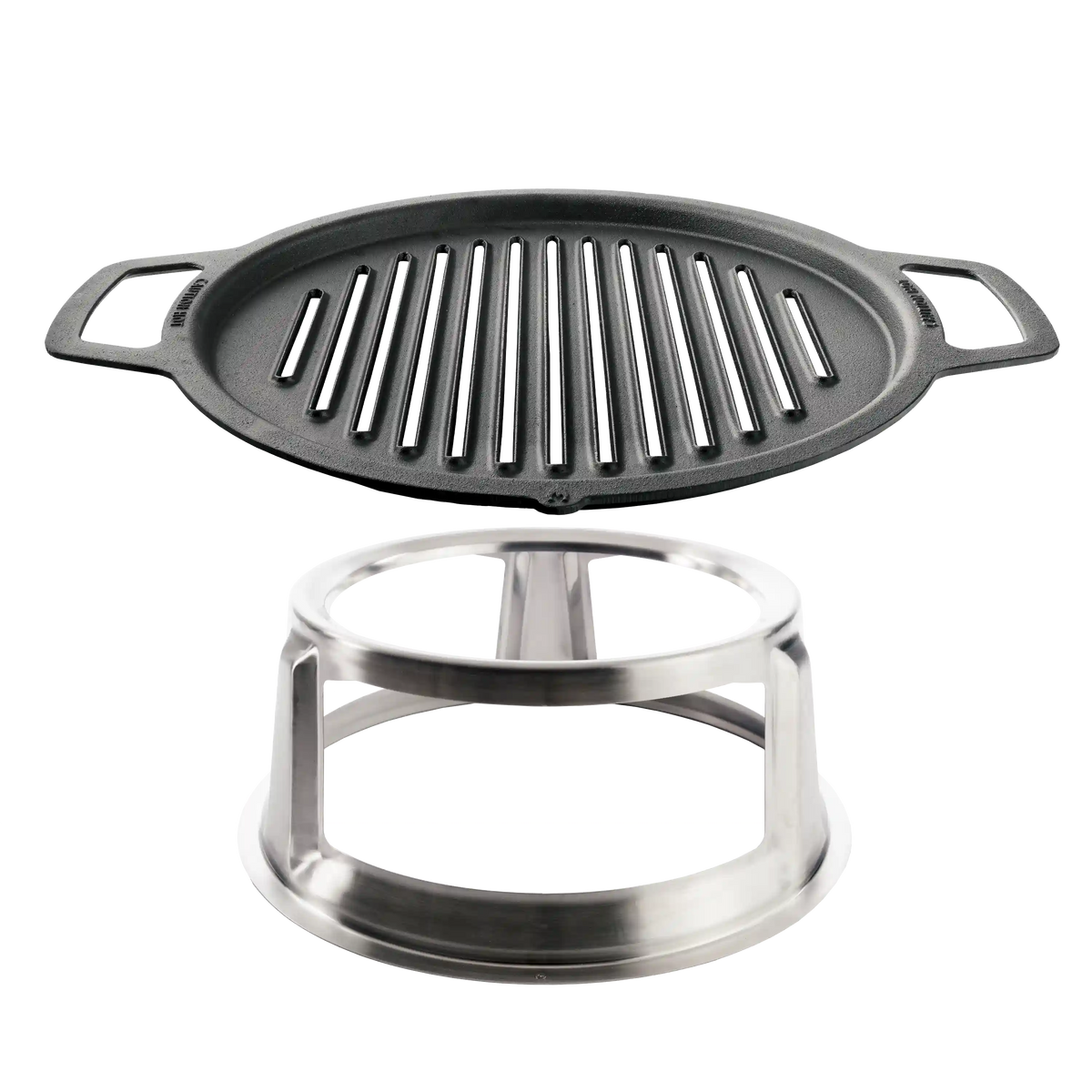 19.5" Fire Pit Cast Iron Grill Top + Hub