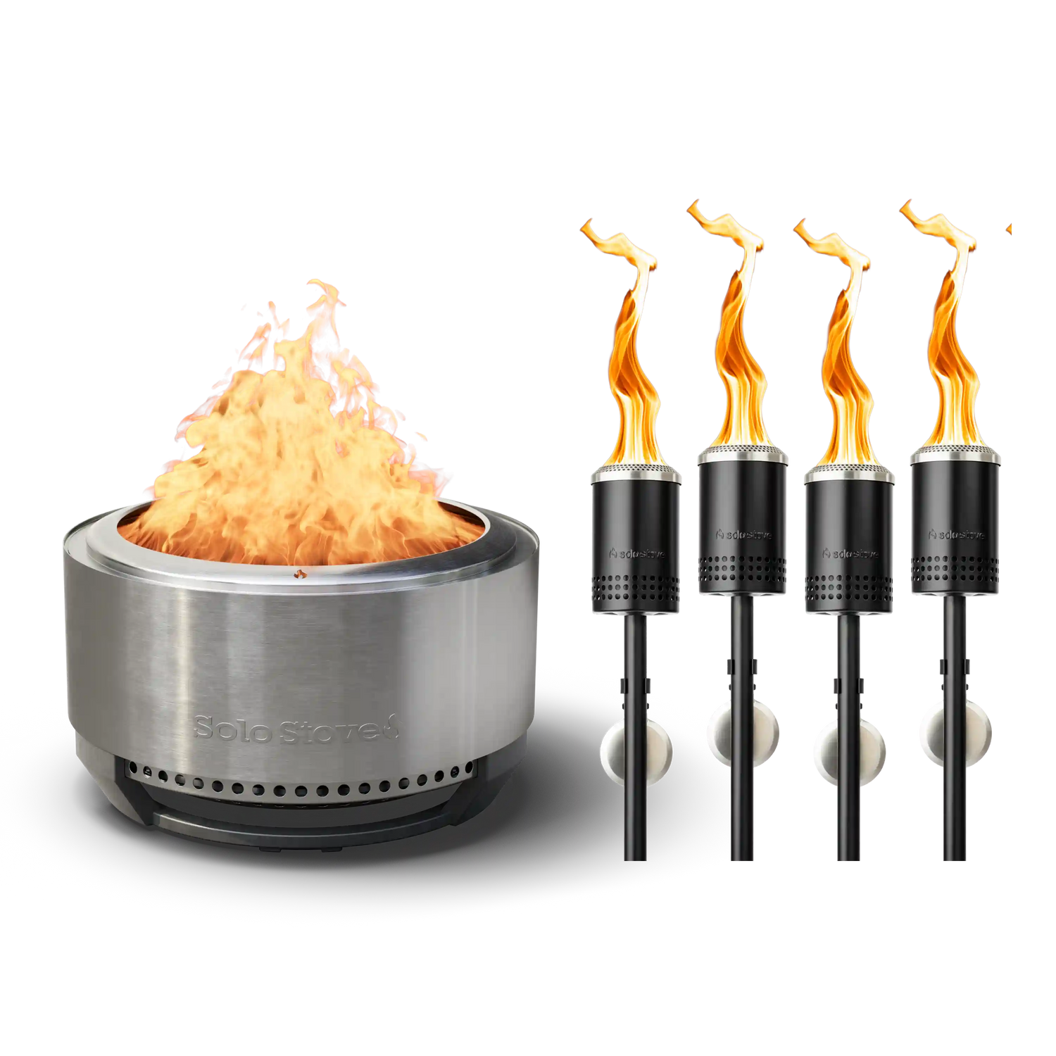 Summit 27" Fire Pit + Torches Bundle