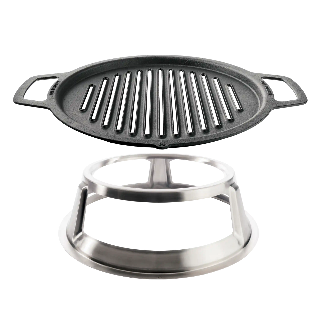 27" Fire Pit Cast Iron Grill Top + Hub