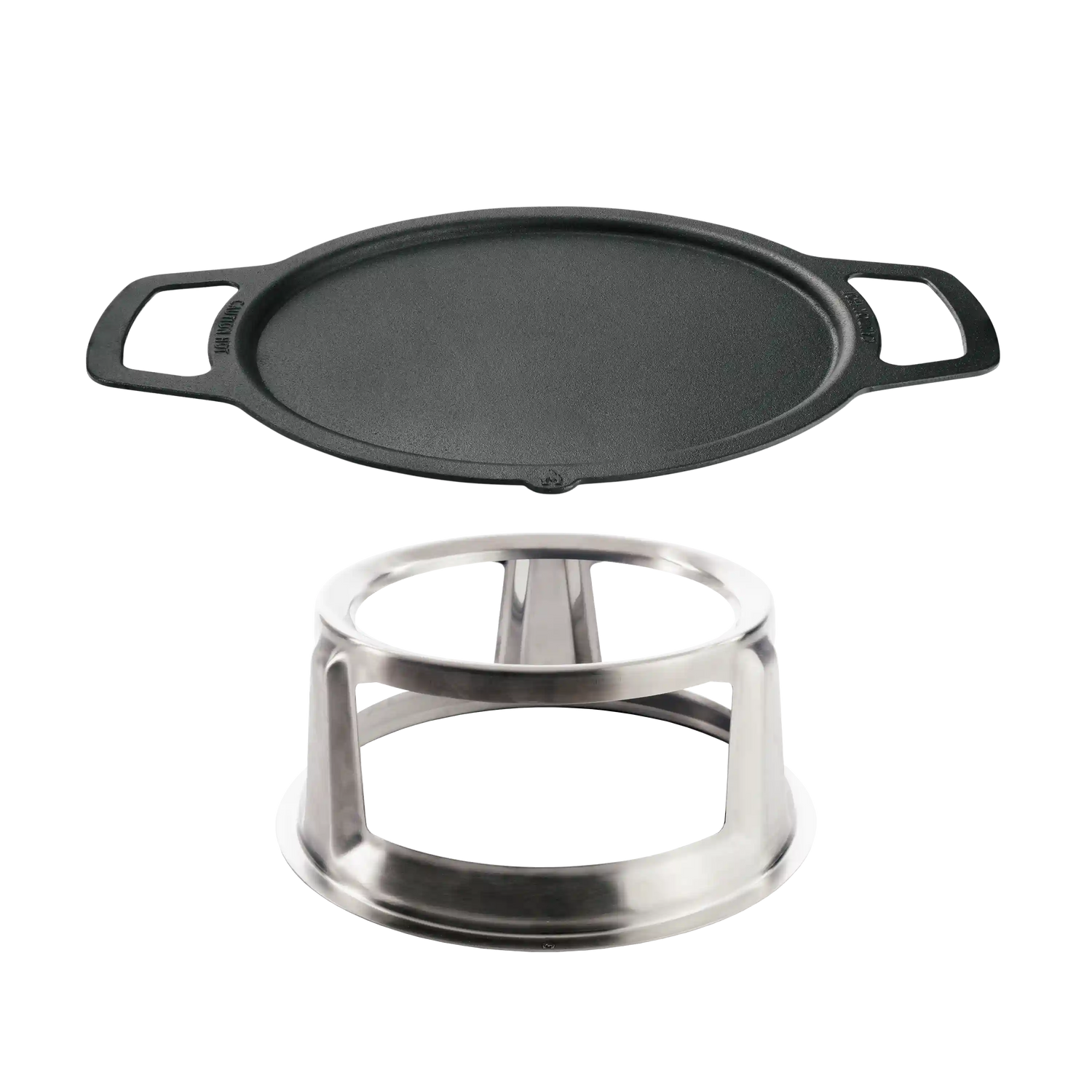 15" Fire Pit Cast Iron Griddle Top + Hub